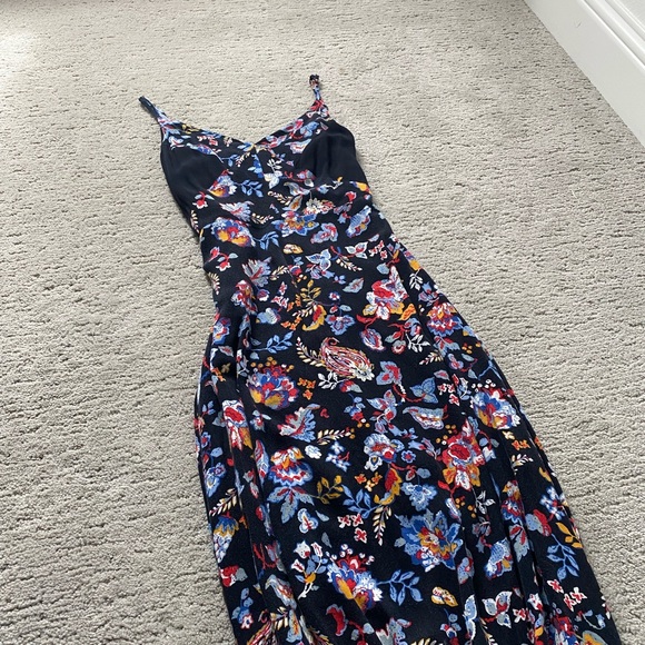 Side Zip Strappy Flower Dress - Picture 2 of 2